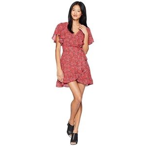 Jack BB Dakota Friendly Fire Bella Rose Wrap Dress